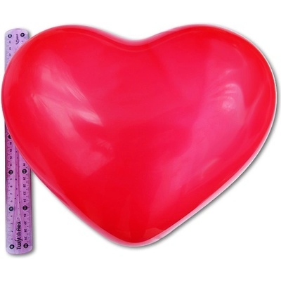Balónek pastelový Srdíčko ČERVENÝ 25 cm