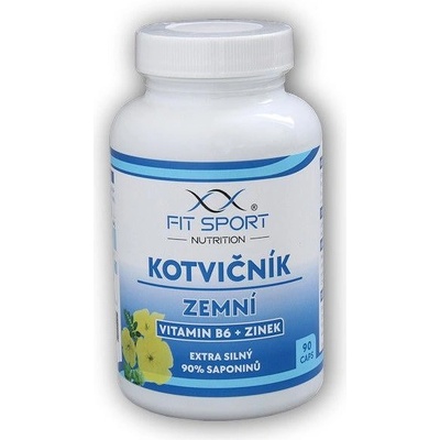 FitSport Nutrition Kotvičník zemní 90% + Vitamin B6 + Zinok 90 kapsúl