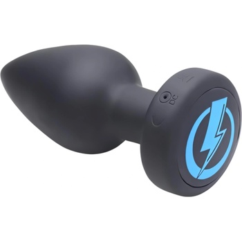 XR Brands Zeus - безжичен E-Stim анален вибратор (черен)