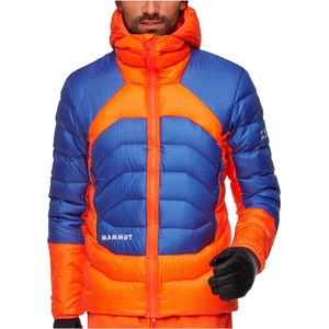 Mammut Мъжко пухено яке Mammut Eiger Nordwand Light Down Insulation Hooded Jacket Down jacket - Eiger Orange / Eiger Blue - размер XXL (004-6949-0415)
