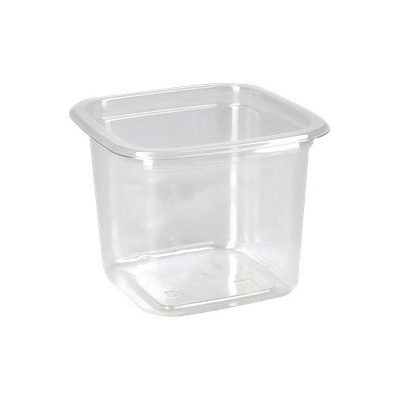 ECOFOL Plastová miska PET 93x93x69 mm hranatá 300 ml transparentní bal/50 ks