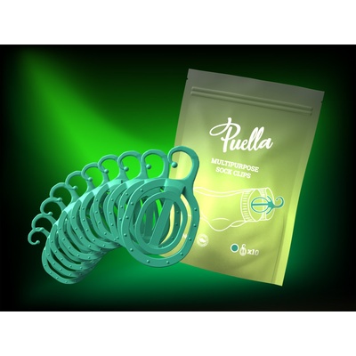 Puella Multifunkční párovače ponožek, zelené 10 ks