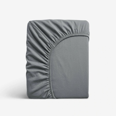 Goldea jersey elastické prostěradlo tmavě šedé 200x220