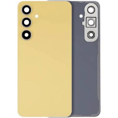 Zadní sklo s krytkou kamery Samsung Galaxy S24 FE – bez loga – Aftermarket Plus – žluté SAM3711