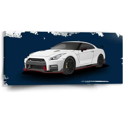 Sablio Obraz Nissan GTR 35 Modrý - 110x50 cm