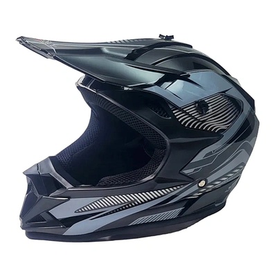 Крос каска за мотор, черно със сиво m a3616