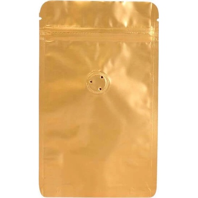 Doypack sáček s ventilem 110*185 mm, 75 g, zlatý mat, 10 ks