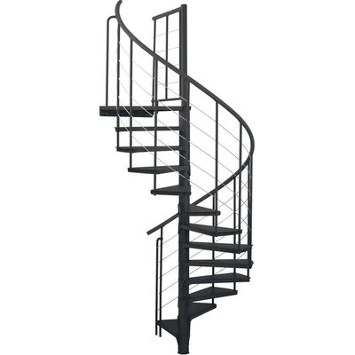 Minka STAIRS Kovové točité schodiště Spino Smart černé pr. 160 cm