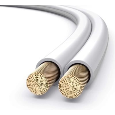 PureLink speaker cable OFC 2x4.00mm2 (0.20mm), 50.0m, white with light gray characteristic - SE-SP071-050
