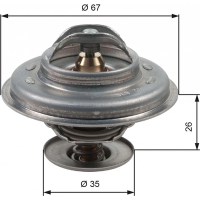 Termostat, chladivo GATES TH11687G1