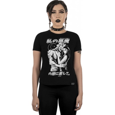 Killstar tričko Demon Lover Ringer Top Čierna
