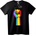 NOONEBRAND Тениска Любов е Дъга Юмрук - 4XL, Black