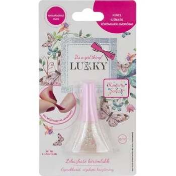 Lukky Лукки: Детски лак за нокти - прозрачен с цветни конфети (t16749)