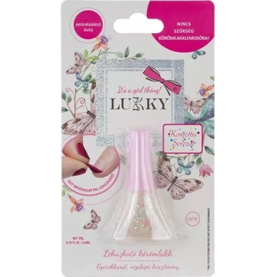 Lukky Лукки: Детски лак за нокти - прозрачен с цветни конфети (t16749)