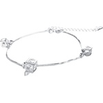 Silenti Jewelry Сребърна гривна за крак "Кубчета