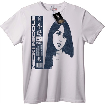 NOONEBRAND Тениска Nicki Nicole Японско Изкуство - L, White