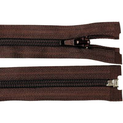 Pro Háčkování Spirálový zip No 5 dělitelný 30 cm čokoládově hnědý