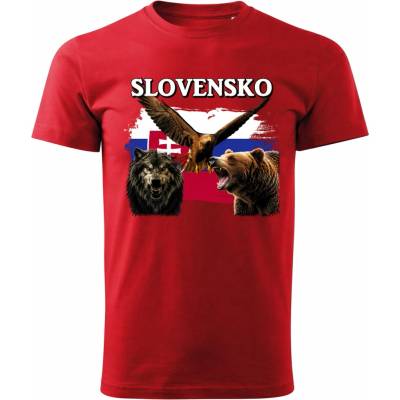 Maverprint tričko Slovensko sila prírody červená