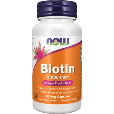Now Foods Biotin 5000 mcg 60 veg kapsúl