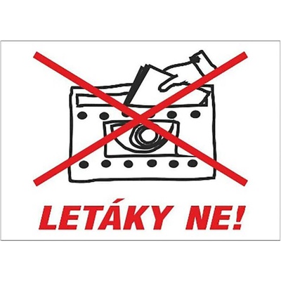 samolepka - LETÁKY NE ! 70x50mm