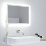 vidaXL LED огледало за баня, бяло, 60x8, 5x37 см, акрил (804916)