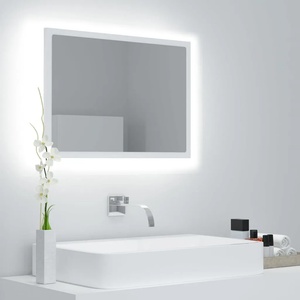 vidaXL LED огледало за баня, бяло, 60x8, 5x37 см, акрил (804916)
