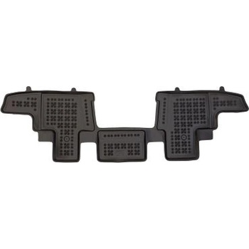 Гумени стелки за Renault Trafic (2021+) middle for 3 passenger, with air vents in the floor, doors opening to both sides, fixed seats (not sliding) -