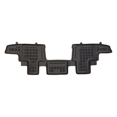 Гумени стелки за Renault Trafic (2021+) middle for 3 passenger, with air vents in the floor, doors opening to both sides, fixed seats (not sliding) -