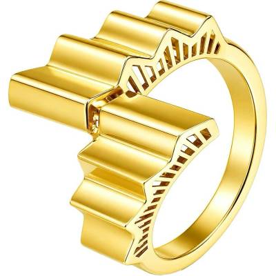 Zlaton Prsten žluté zlato ve tvaru vlna 001000310236