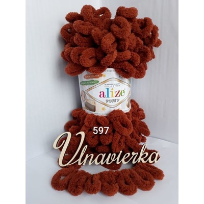 Alize Puffy 597 tmavá škoricová