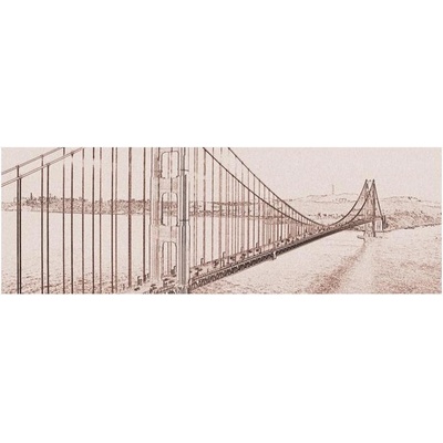 Dimex M-302 vliesová fototapeta na zeď Golden Gate painting brow rozměry 220 x 220 cm