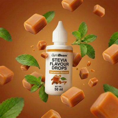 GymBeam Stevia Flavour Drops 50 ml karamel
