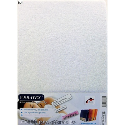 Veratex prostěradlo froté -bílé 180x200