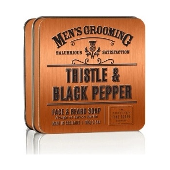 Scottish Fine Soaps mýdlo v plechu Černý pepř a ostropestřec 100 g