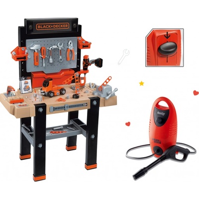Smoby set pracovná dielňa Black & Decker elektronická a wapka s objemom 08 litra