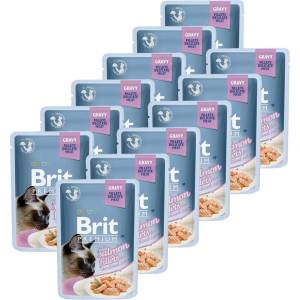Brit Капсула BRIT Premium Cat Delicate Fillets in Gravy with Salmon for Sterilised 12 x 85 г