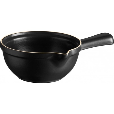 Emile Henry Keramický rendlík na omáčky a fondue BBQ 1,2 l černý 712902