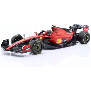 Bburago Formula F1 Ferrari Scuderia SF-23 2023 nr.55 Carlos Sainzwith driver 1:18