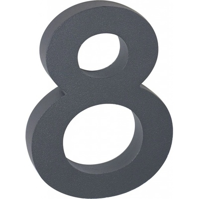 Domovní číslo 3D - „8“, 100 mm, hliník, matný antracit RN.100LV.8.AL.AM.3D