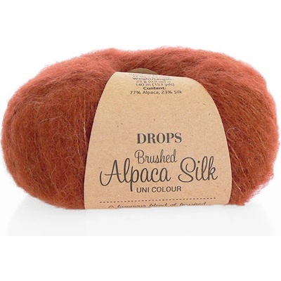Příze DROPS Brushed Alpaca Silk 24 - rezavá