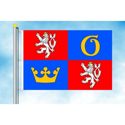 LIBEA, s.r.o. Vlajka Královéhradeckého kraje Rozměr: 30×45 cm, Uchycení: Karabiny na stožár