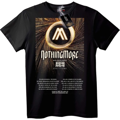 NOONEBRAND Тениска Nothing More Турне - M, Black