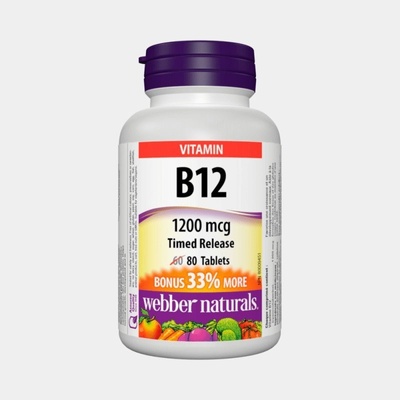 Webber Naturals Vitamín B12 1200mcg s postupným uvoľňovaním 150 tabliet