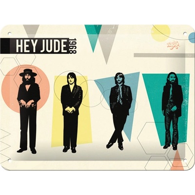 Postershop Plechová cedule: The Beatles (Hey Jude) - 15x20 cm