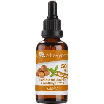 Zdravý den Stevia kapky Karamel 50 ml