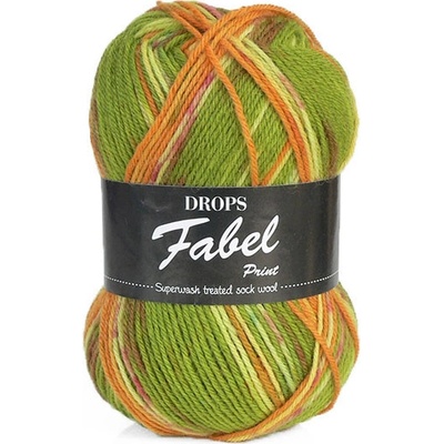 Příze DROPS Fabel Print 151 - guacamole