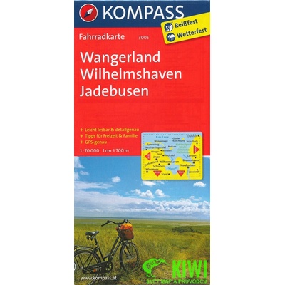 Wangerland,Wilhemshaven,Jadebusen 1:70 t. laminovaná