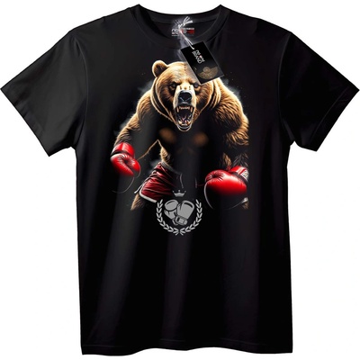 NOONEBRAND Тениска Боксиращо Мече - 2XL, Black