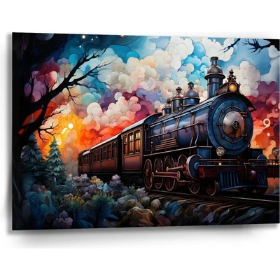 Sablio Obraz Parná lokomotíva v kúzelnej krajine - 90x60 cm