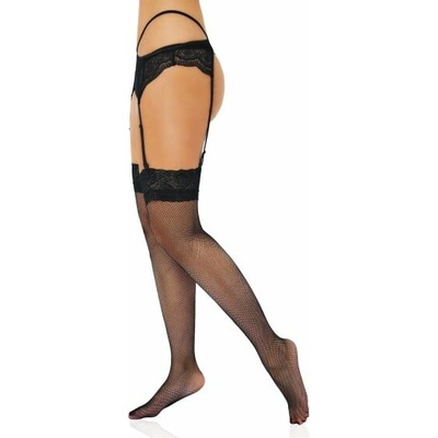 Daring Intimates Net Stockings with Lace Top